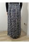 Elastic Waist, Vivid Colorful Patterned Viscose Press Fabric Maxi Length Skirt, Prayer Skirt, Size 36-48 - 7