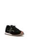 E472 Men's Genuine Leather Classic Sneakers Black - 2
