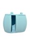 Modern Ribbed Bathroom Organizer and Cotton Compartments - Pastel Blue - 2