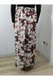 Elastic Waist, Vivid Colorful Patterned Viscose Press Fabric Maxi Length Skirt, Prayer Skirt, Size 36-48 - 4