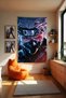 Naruto, Kakashi with Sharingan Wall Cloth Large Size Tapestry Wall Rug Si, Game Anime Movie Room Decor - 4