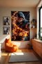 Scorpion Mortal Combat Gamer Room Wall Covering – Anime & Fantasy Design, Setup Decor, Large Size - 4