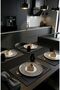 Modern Porcelain İnci 4-Piece Cake Plate Set 19 cm Black and White