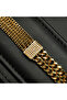 Gold-Tone Multi-Layer Curb Chain Bracelet with Textured Bar Accents - 2