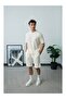 Men's Gofre Fabric Regular T-Shirt with Embroidery on the Front - 2