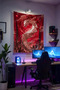 Red Dragon Wall Covering – Large Size Tapestry Wall Rug Sq, Game Anime Movie Room Decor - 2