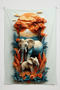 Safari Wall Covering – Large Size Tapestry Wall Rug Inch, Game Anime Movie Room Decor