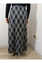 Winter Elastic Waist Patterned Combed Fabric Maxi Length Mother Skirt, Prayer Skirt - 7