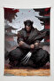 Samurai Wolverine Wall Covering – Large Size Tapestry Wall Rug Sq, Game Anime Movie Room Decor