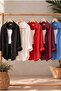 Women's 5-Pack Black White Claret Blue Red Cotton Pcs Oversized Cotton Pcs Linen Single Pocketed Casual Shirts