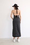 Women's High Waist Slit Long Denim Skirt Trend Denim Bnj-764 - 6