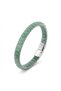 💎   Premium Green Aventurine Natural Stone Wicker Mesh Chain Men's Steel Bracelet 31832B28D14 - 20 cm - 5