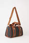 Women's Black Tan Lily Cylinder Zipper Closure Column Strap Handbag and Shoulder Bag - 2
