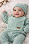 Organic Men's Skateboard Patterned 5-Piece Overalls Hospital Release Newborn Outfit Baby Bib - 3