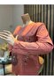 Women's Middle Age and Above Baguette Stone Mother Combed Cotton Blouse - 3