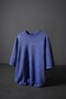Men's Blue Oversized Wash Effect Basic Tshirt