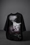 Men's Black Prelude Printed Oversized Tshirt - 6
