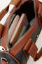 Women's Black Tan Lily Cylinder Zipper Closure Column Strap Handbag and Shoulder Bag - 6