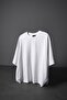 Men's White Boxy Fit Basic Tshirt - 6