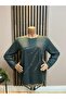 Women's Combed Cotton Blouse with Viscose North Star Stones for Middle Ages and Above, with Ruffles