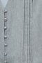 V-Neck Front Buttoned Pleated Detailed Linen Set - Light Gray - 5