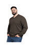 Men's Plus Size Dark Mink V-Neck Knitwear Sweater 3Xl-4Xl-5Xl-6Xl - 2