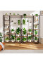 Multi-Layer Wrought Iron Plant Stand with Wheels – Flower Rack Shelf for Living Room & Balcony - 6