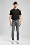Jack Men's Slim Fit Cotton Jean Trousers Gray