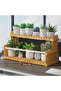 Desktop succulent Flower Stand Bay Window balcony Multi-layer Flower 67*30*21CM Brown - 5