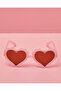 Girls Heart Shaped Sunglasses With Character Embellished Case - 2