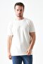 Men's Ecru Crew Neck Origami Bear Ba Printed O Modal Sweatshirt