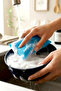 Myclean Honeycomb Textured Dish Sponge Magic Practical Sponge