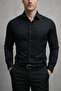 Slim Fit Long Sleeve Easy Iron Cotton Satin Men's Shirt - 3