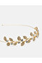 Women Gold Leaf Metal Headband - 3