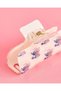 Girls Pink Stitch Print Hair Claw Clip - 4