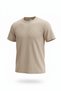 Men's Beige Black 2-Piece Crepe Fabric Casual Striped T-Shirt Set - 2