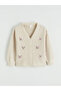 Esvab • Modern & Distinctive V Placket Sequin Embroidered Girls' Knitwear Cardigan