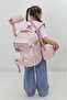 Girl's 3-Piece School Bag Set with Beige Teddy Bear - Backpack, Lunch Bag, and Pencil Case for Primary School and Kindergarten - 6