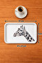 Safari Animals Patterned Set of 4 Presentation Trays |   4 Piece Tea and Coffee Serving Tray Set |   31X21 cm - 5