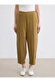 Khaki Elastic Waist Modal Blend Women's Sweatpants from Güli̇s Gi̇yi̇m - 2