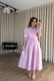 Powder Pink Balloon Sleeve Corset Detailed Shirt Dress - 7