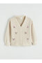 Esvab • Modern & Distinctive V Placket Sequin Embroidered Girls' Knitwear Cardigan - 2