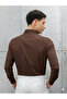 Cotton Satin Slim Fit Long Sleeve Easy-Iron Breathable Texture Tie-Front Four Seasons Shirt - 2