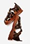 Kelvin Women's Genuine Leather Thick Sole Sandals Brown – Antique Textured Comfortable Greek Style - 5