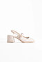Beige Skin Women's Heeled Shoes Tr02Ms03D