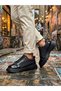 Black Patent Leather Parachute Detail Smart Rubber Laces High Sole Style Men's Shoes Tge230 - 2