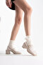 Beige Skin Women's Heeled Shoes Tr02Ms03D - 2