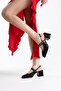 Black Patent Leather Women's Heeled Shoes Tr02Ms03A - 5