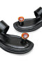 Emilia Vellini Black Rustic Women's Flip Flops with Stone Detail, Casual, Comfortable and Stylish Slippers - 5