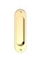 Glossy Gold Oval Recessed Handle